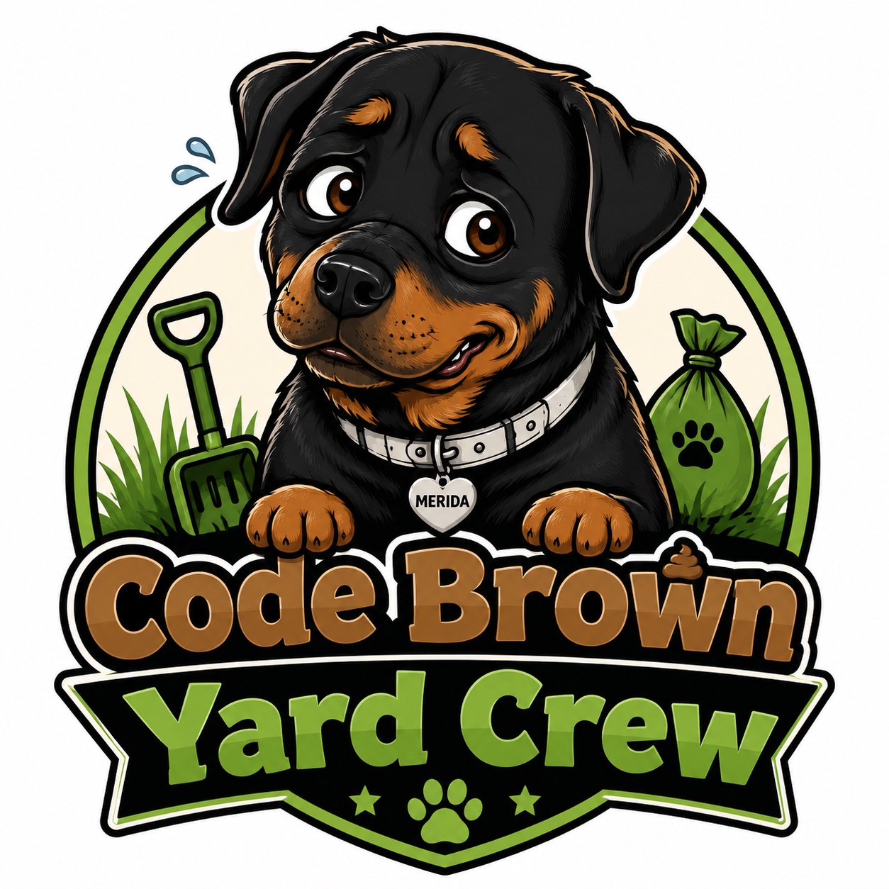 Code Brown Yard Crew — Merida's yard clean-up crew